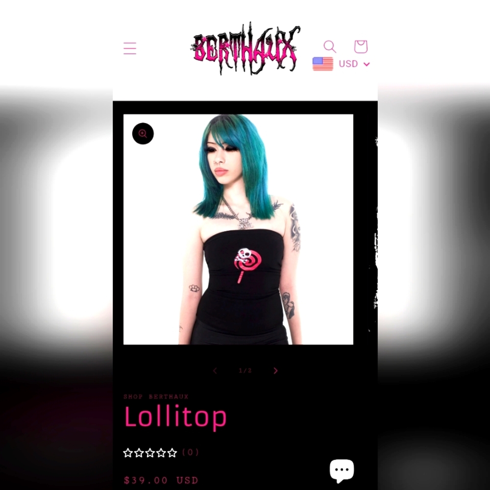 Shop Berthaux Lollitop Lollipop Tube Top